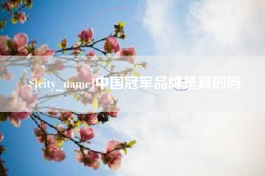 陇南中国冠军品牌是真的吗