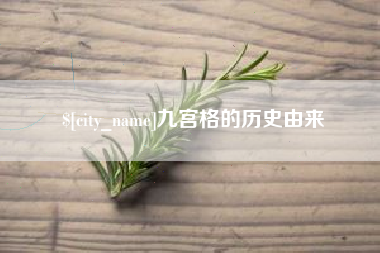 陇南九宫格的历史由来