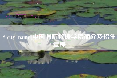 陇南中国消防救援学院简介及招生章程