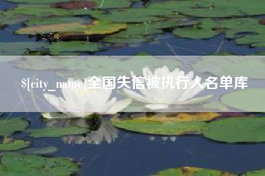 陇南全国失信被执行人名单库