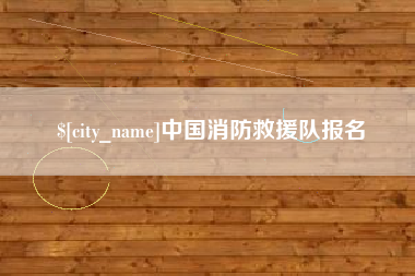 陇南中国消防救援队报名