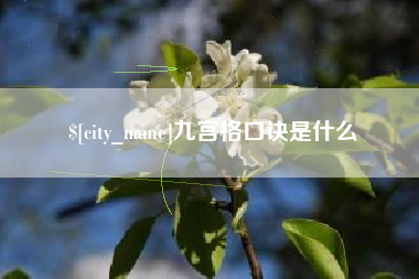 陇南九宫格口诀是什么