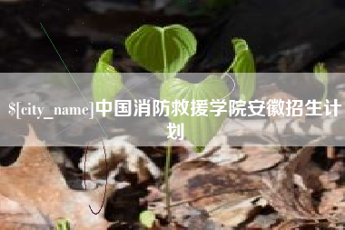 陇南中国消防救援学院安徽招生计划