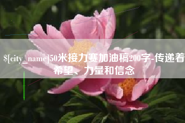 陇南50米接力赛加油稿200字-传递着希望、力量和信念