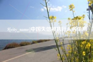 陇南中国失信被执行人名单网