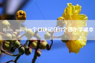 陇南一个口诀记住34个省小学课本
