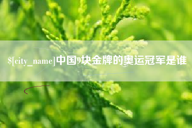 陇南中国9块金牌的奥运冠军是谁