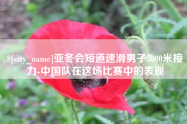 陇南亚冬会短道速滑男子5000米接力-中国队在这场比赛中的表现