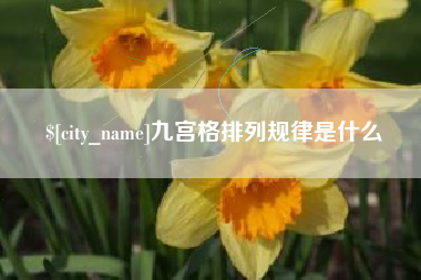 陇南九宫格排列规律是什么