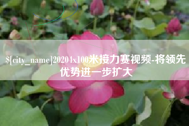 陇南20204x100米接力赛视频-将领先优势进一步扩大