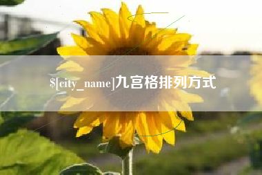 陇南九宫格排列方式