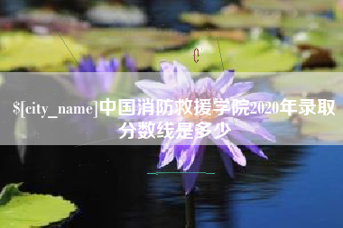 陇南中国消防救援学院2020年录取分数线是多少