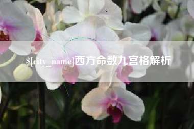陇南西方命数九宫格解析