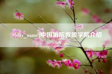陇南中国消防救援学院介绍