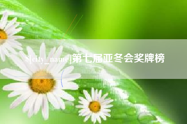 陇南第七届亚冬会奖牌榜