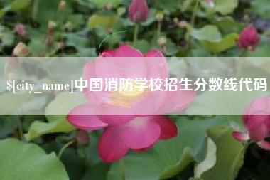 陇南中国消防学校招生分数线代码