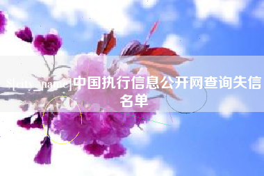 陇南中国执行信息公开网查询失信名单