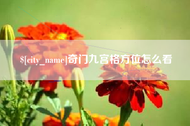 陇南奇门九宫格方位怎么看