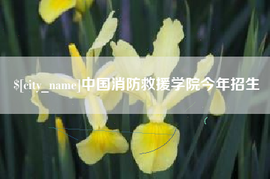 陇南中国消防救援学院今年招生