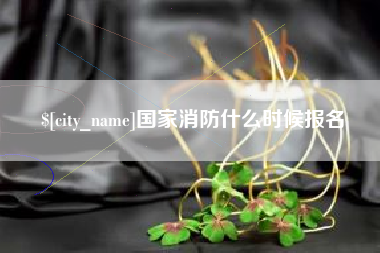 陇南国家消防什么时候报名