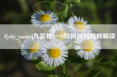 陇南九宫格1一9如何排列视频解读