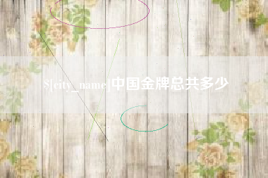 陇南中国金牌总共多少