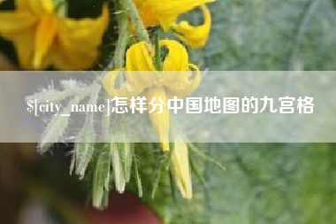 陇南怎样分中国地图的九宫格