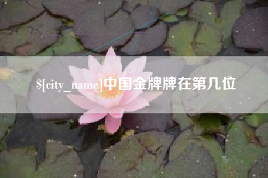 陇南中国金牌牌在第几位