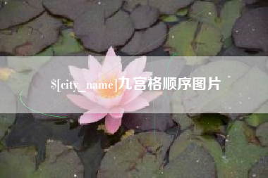 陇南九宫格顺序图片