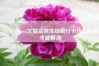 陇南欠款法院冻结银行卡什么时候才能解冻