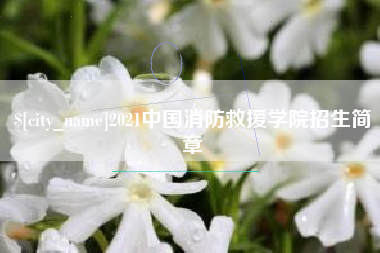 陇南2021中国消防救援学院招生简章