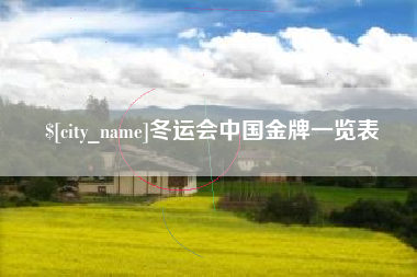陇南冬运会中国金牌一览表
