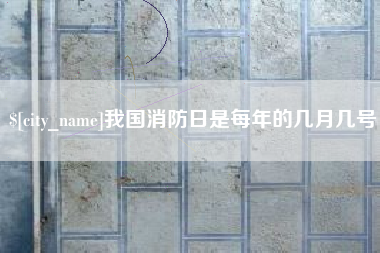 陇南我国消防日是每年的几月几号
