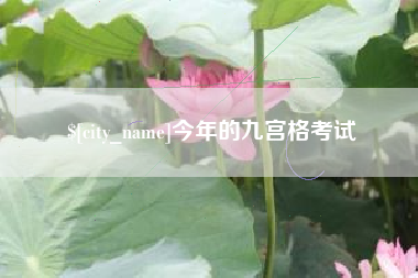 陇南今年的九宫格考试