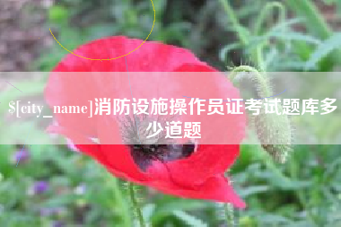 陇南消防设施操作员证考试题库多少道题