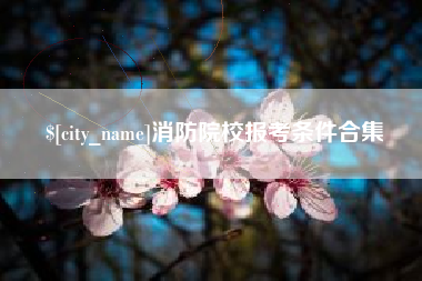 陇南消防院校报考条件合集