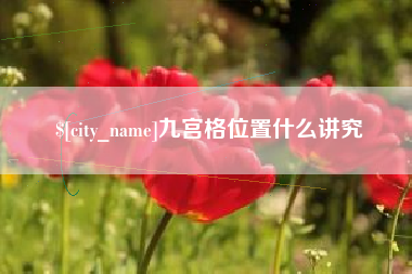陇南九宫格位置什么讲究